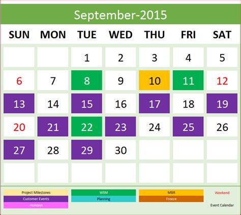 Indzara Event Calendar Maker V2 Excel Template