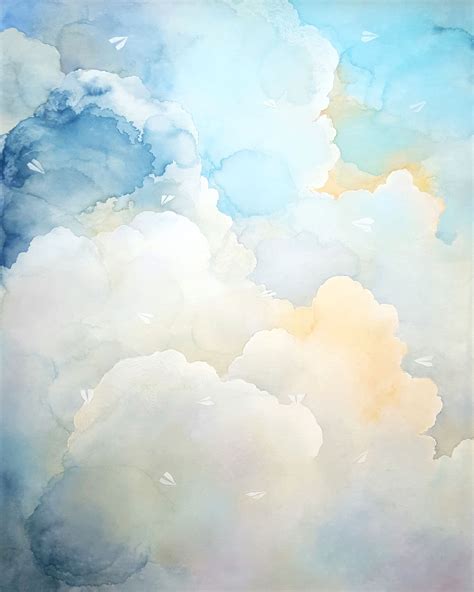 Pin By Catherine On Resources Watercolor Clouds Sky Art Watercolor Sky