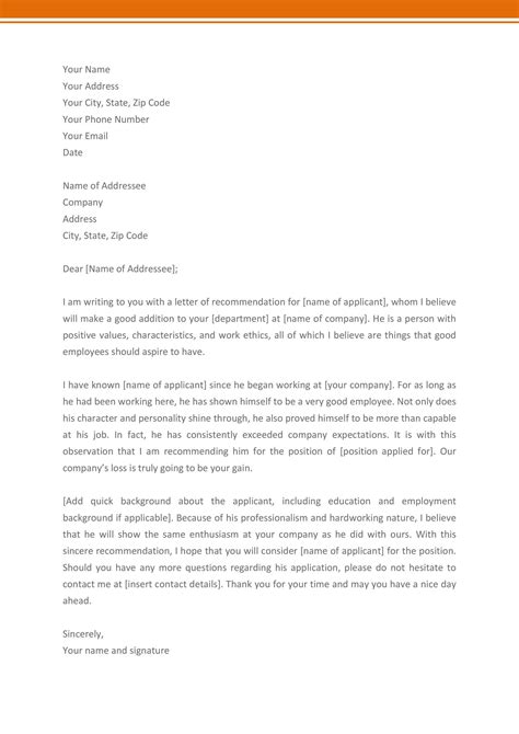 Recommendation Letter For Buisiness Reference 45