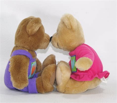 10 Inch Hallmark Kissing Bears Set Of 2 Plush Bears Plush Stuffed EBay