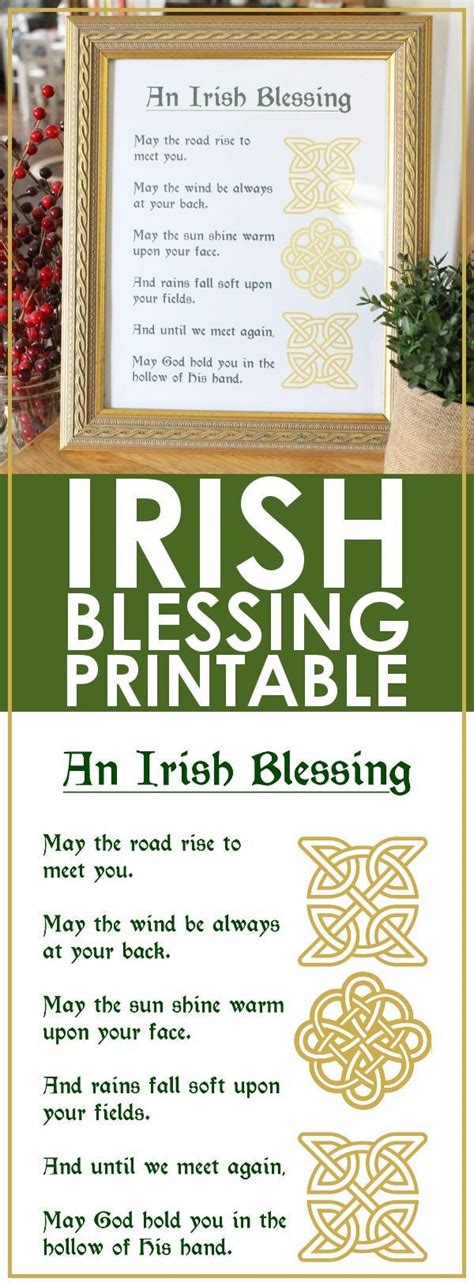 Irish Blessing Printable Free And Easy Decor Idea