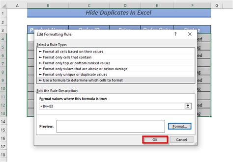 How To Hide Duplicates In Excel 4 Ways Exceldemy