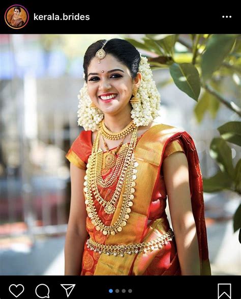 Pin By Lucky On Brides Of Kerala Kerala Bride Wedding Saree