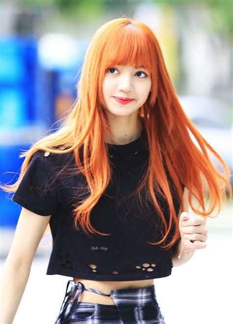 Lalisa Manoban Blackpink Lisa Orange Hair Lisa Hair