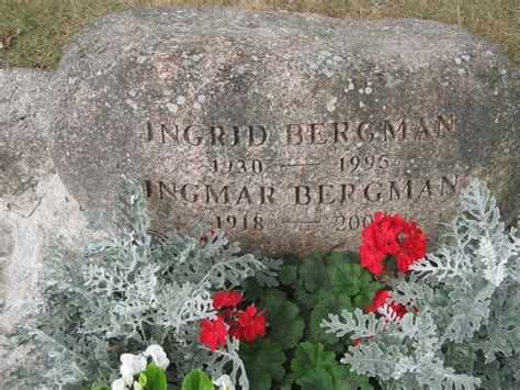 Ingmar Bergmans Grave His Wife Ingrid Von Rosen Is Also Buried Here Not To Be Confused With