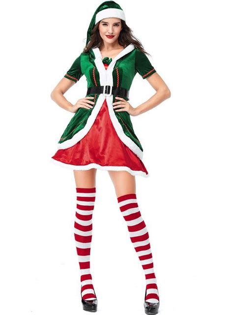 Großhandelpreise Tägliche Niedrige Preise New Miss Elf Costume Christmas Ladies Womens Xmas
