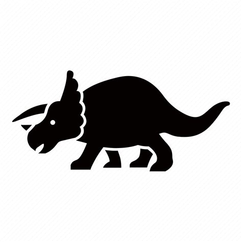 Cretaceous Dinosaur Herbivorous Horned Jurassic Triceratops Icon