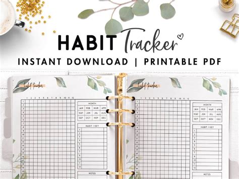 Habit Tracker Printable Template Fill In