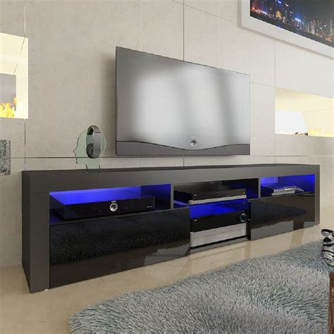 Bari Black Wall Mounted Floating Modern Tv Stand By Meble Furniture