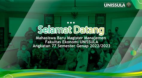 Magister Manajemen Fakultas Ekonomi Unissula Program Studi Magister
