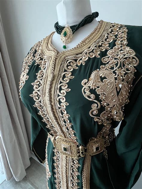 Dark Royal Green Caftans Are Elegant And Eye Catching Symbols Of