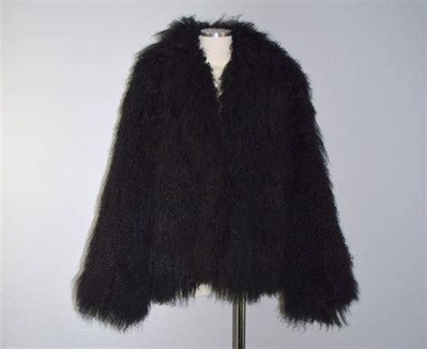 Mongolian Lamb Fur Coat Vintage 1980s By Breesvintageboutique