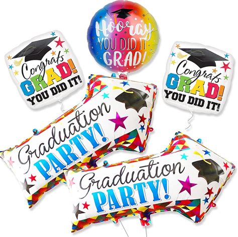 Congrats Grad Mylar Graduation Balloons Large 32 Inch Hooray You