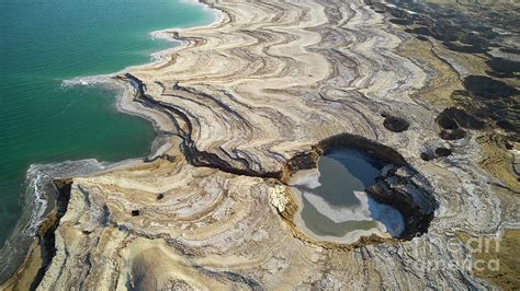 Elevated View Of Sink Holes Dead Sea Israel F1 Photograph By Dan