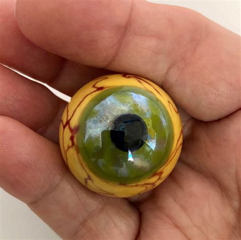 Big Handmade Lampwork Glass Eyeball Marble With A Shiny Light Etsy Handmade Lampwork Glass