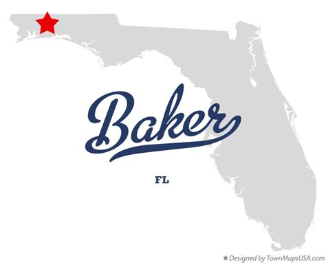 Map Of Baker Fl Florida
