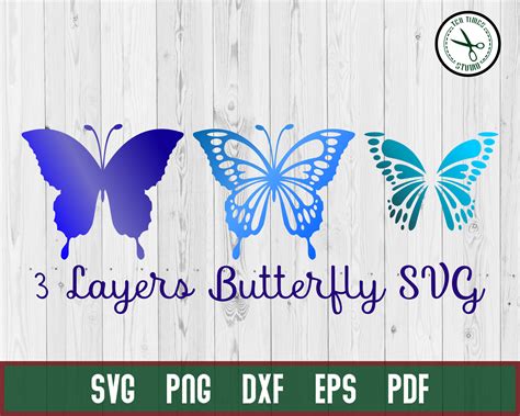 Butterfly Svg Layers Cricut Cutting File Etsy Australia