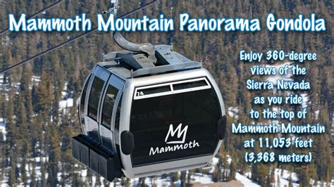 Mammoth Mountain Panorama Scenic Gondola Youtube