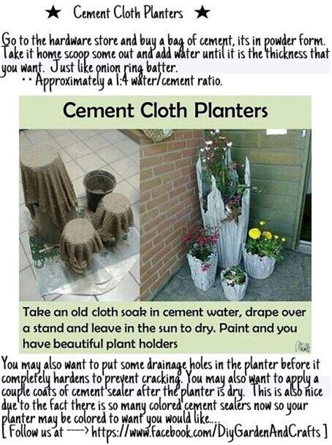 CEMENT CLOTH PLANTERS / diy | Ideas for your YARD.... | Pinterest