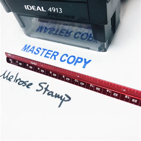 Master Copy Rubber Stamp For Office Use Self Inking Melrose Stamp Company
