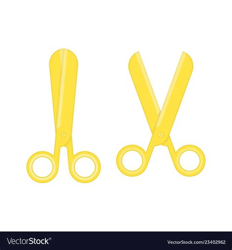 Golden Scissors Royalty Free Vector Image Vectorstock