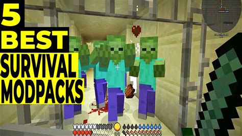 🧟‍♂️ 5 Best Survival Minecraft Modpacks Build Loot Learn Battle