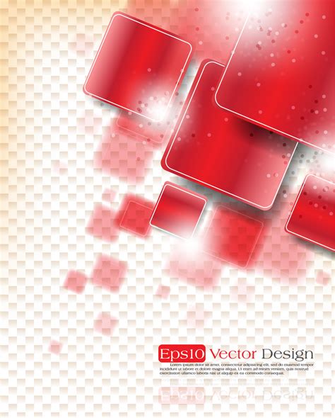 Red Shapes Background Vector Download