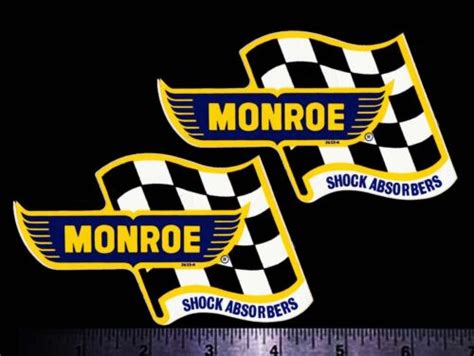 Monroe Shocks Flag Set Of 2 Original Vintage 1960s 70s Racing