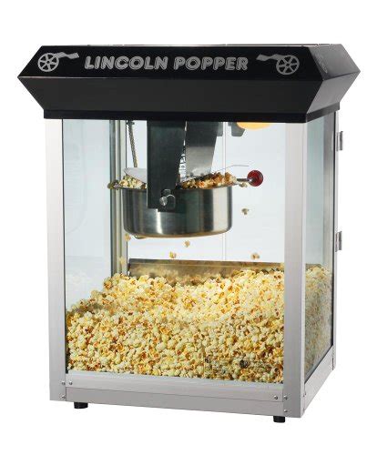 Great Northern Popcorn Black Lincoln Antique Style Popcorn Popper