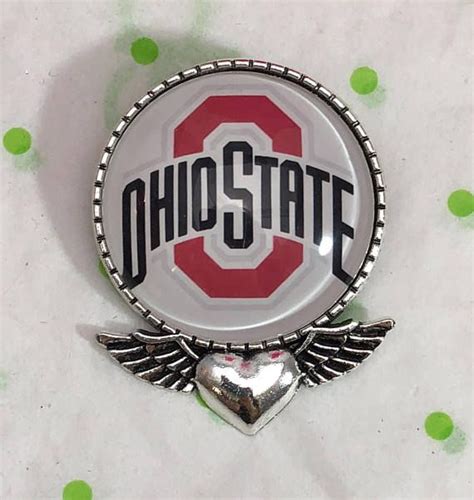 Ohio State Buckeyes Antique Silver Pinbroochpendant Wear As A Brooch