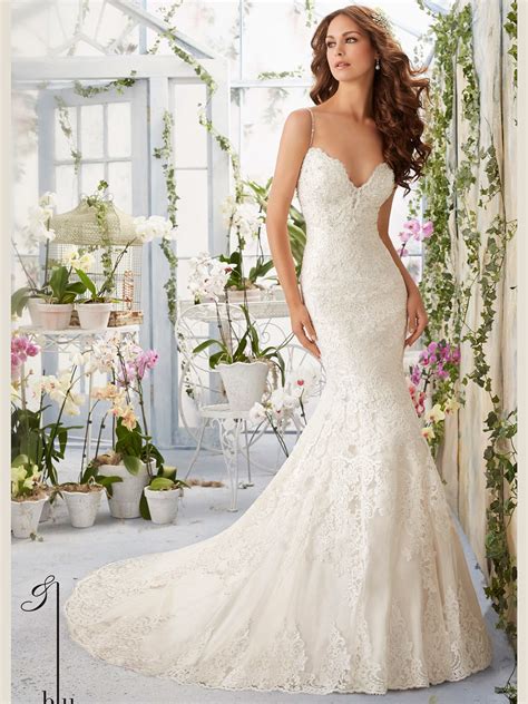 Mori Lee Blu 5415 Sweetheart Lace Mermaid Bridal Gown Dimitra Designs