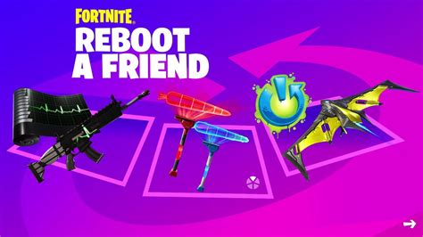 How To Get The Reboot A Friend Rewards In Fortnite Reboot A Friend