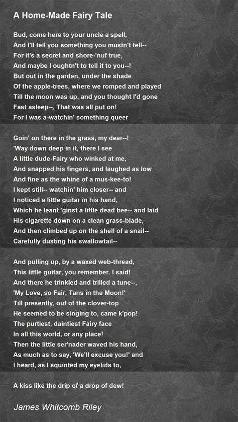 A Home Made Fairy Tale Poem By James Whitcomb Riley Poem Hunter