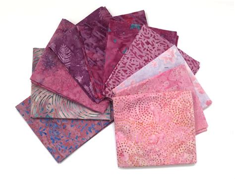 Batik Fat Quarter Bundle Pack Of 10 X Fqs 100 Cotton Ten Etsy Uk
