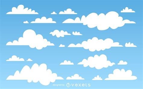 Descarga Vector De Fondo De Nubes Ilustradas
