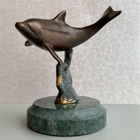 Dobra Symbolika Dolphins Bronze Sculpture Spi San Pacific