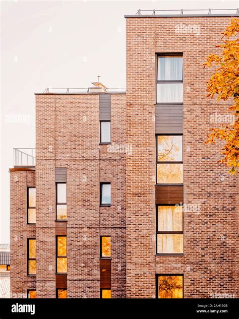 Eu Modern Architecture In Apartment Building Reflex Stock Photo Alamy