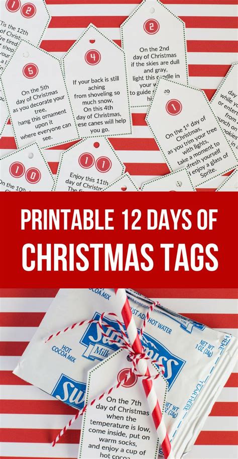 Easiest Ts For 12 Days Of Christmas And Printable Tags Christmas