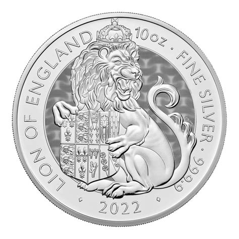 2022 lion of england 10oz silver coin bullionbypost from 368 90