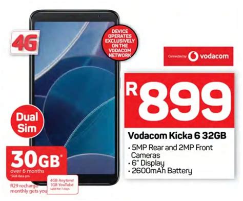 Vodacom Kicka 6 32gb Offer At Pick N Pay Hypermarket