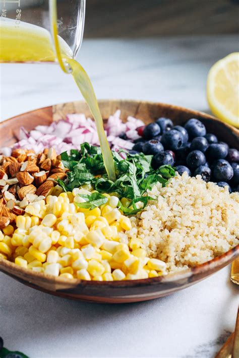 Blueberry Corn Basil Quinoa Salad Making Thyme For Health