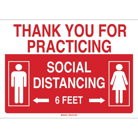 Electromark Thank You For Practicing Social Distancing Sign