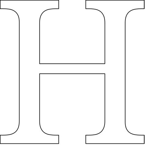 Printable Letter H Stencils My Blog