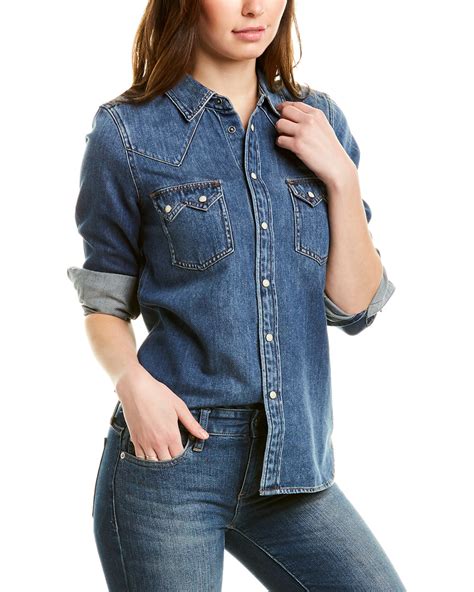 Madewell Denim Western Shirt Womens Blue Xxs Ebay
