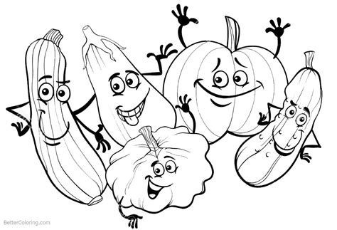 You could also print the image while using the print button above the image. Cute Food Coloring Pages Vegetables - Free Printable ...