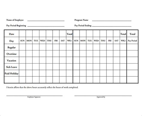 13 Employee Timesheet Samples Sample Templates