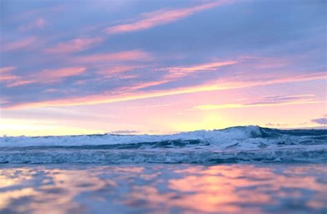 Pink Sunset Photography Purple Beach Photo Pastel Ocean