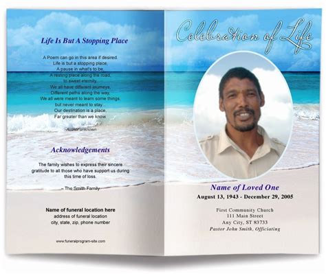 30 Free Funeral Program Backgrounds Example Document Template