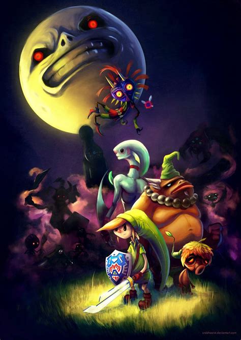 Majoras Mask By ~crabhearst On Deviantart Zelda Art Zelda Painting