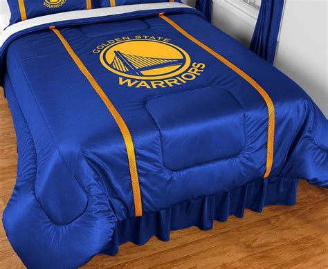 Golden State Warriors Nba Sidelines Room Comforter And Sheet Set Size